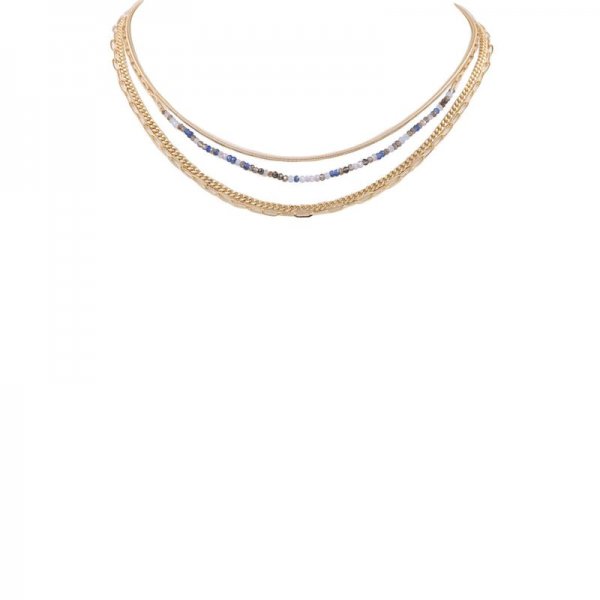 Layered Faceted Bead Necklace